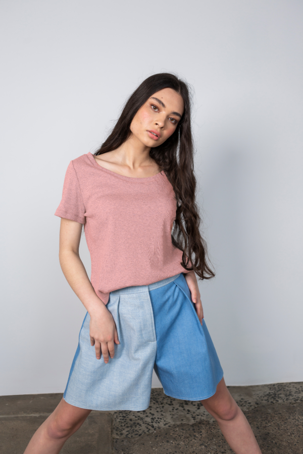 Lois Hazel Rib Tee - Rose Lois Hazel Rib Tee - Rose