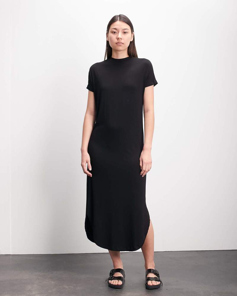 Roucha Domi Short Sleeve Crewneck Jersey Dress Roucha Domi Short Sleeve Crewneck Jersey Dress