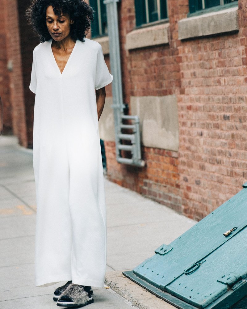 Roucha Jome VNeck Short Sleeve Drape Jumpsuit 