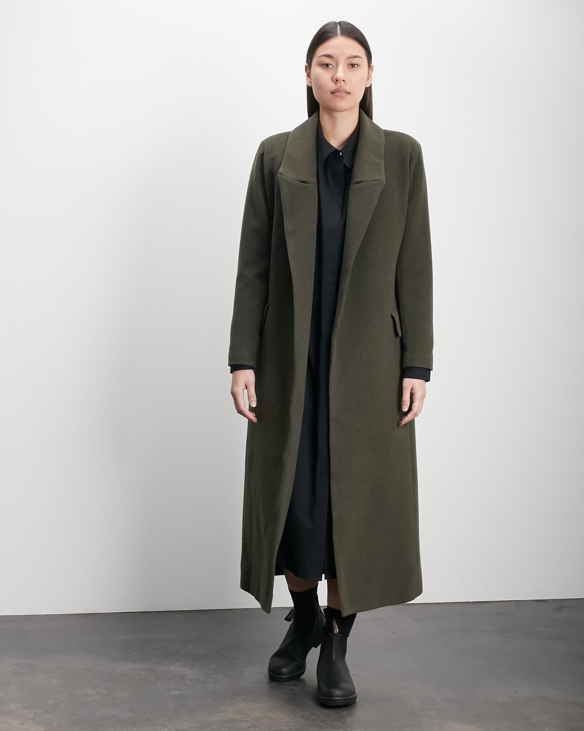structured wool coat
