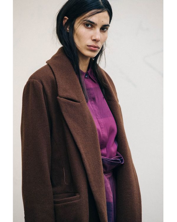 structured wool coat