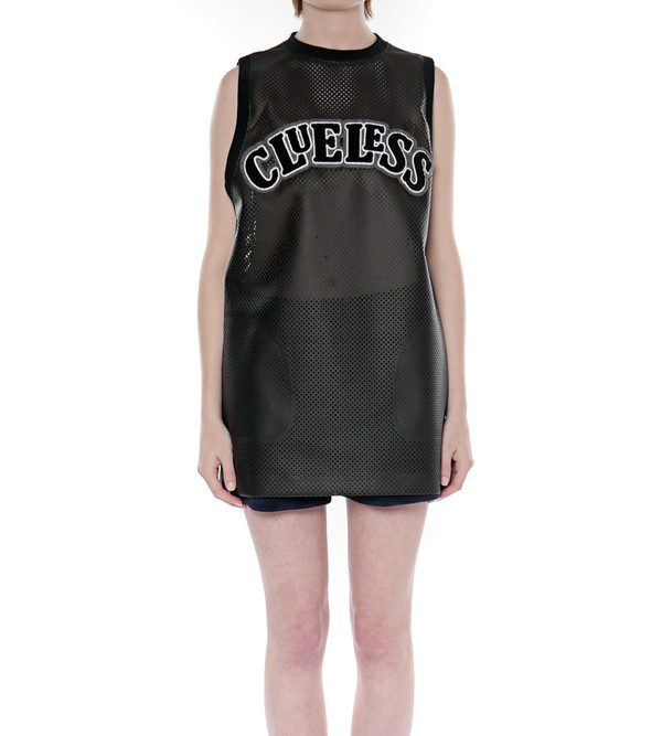 G.V.G.V. Punched Leather "Clueless" Tank Dress | Garmentory G.V.G.V. Punched Leather "Clueless" Tank Dress | Garmentory