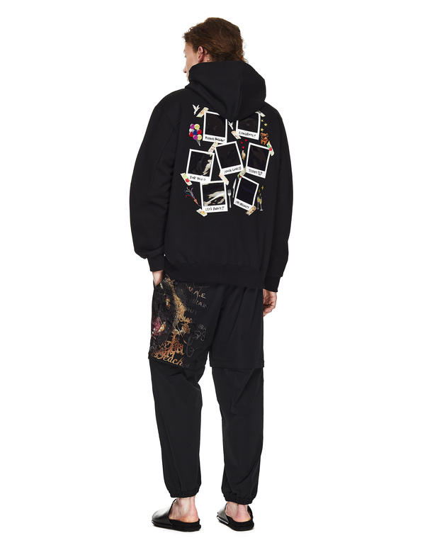 Doublet Polaroid Patched Hoodie - Black | Garmentory