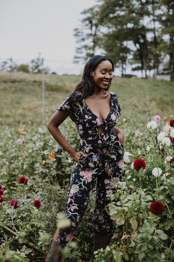 Conrado Johanna Jumpsuit - Black Floral Conrado Johanna Jumpsuit - Black Floral