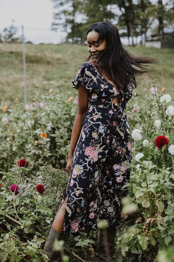 Conrado Johanna Jumpsuit - Black Floral Conrado Johanna Jumpsuit - Black Floral