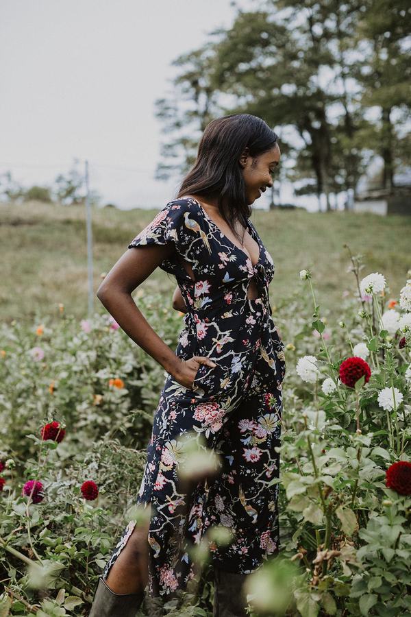 Conrado Johanna Jumpsuit - Black Floral Conrado Johanna Jumpsuit - Black Floral