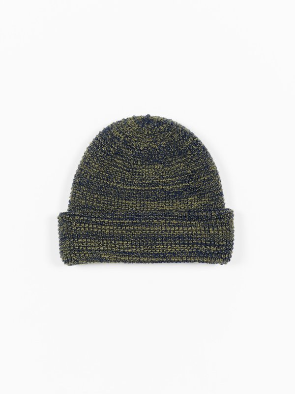 Paa Waffle Beanie - Navy Olive Melange Paa Waffle Beanie - Navy Olive Melange