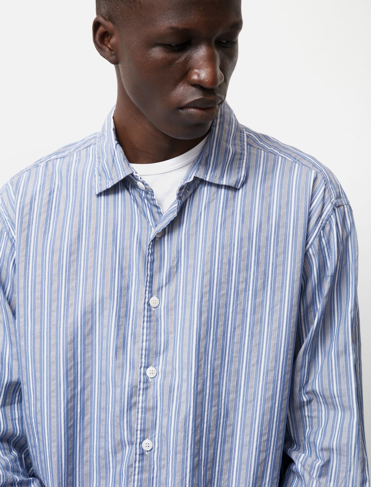 Casey Casey Big Raccourcie Shirt - Seersucker Stripe | Garmentory
