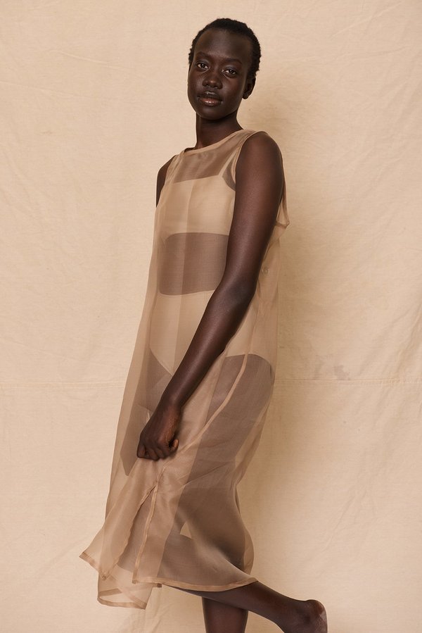 Organza Dress | Stone Organza Dress | Stone