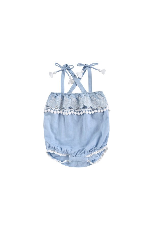 kids Louise Misha Maluna Romper - Chambray kids Louise Misha Maluna Romper - Chambray