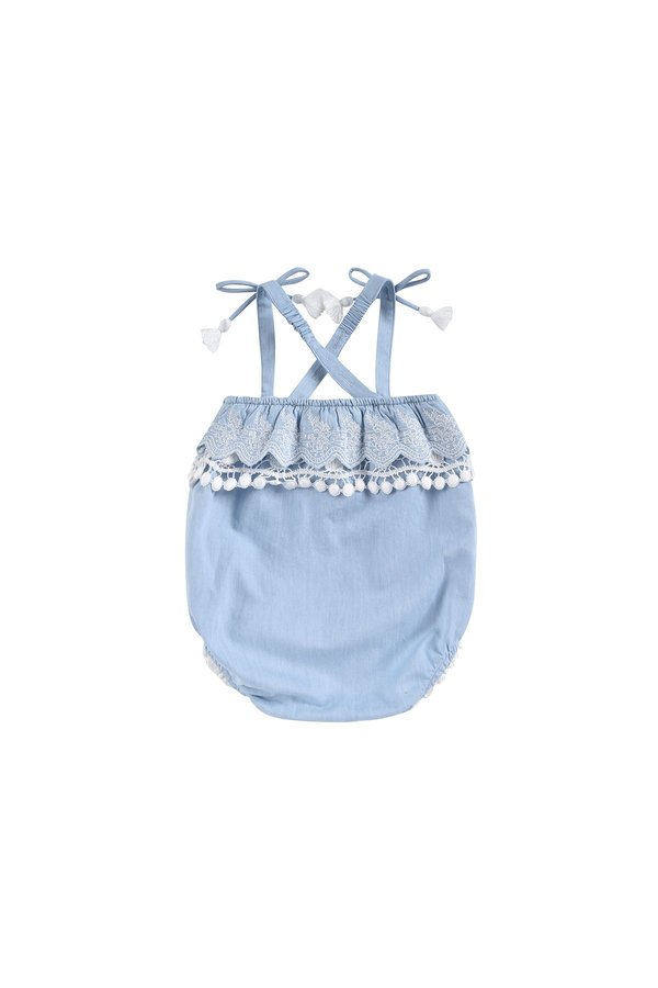 kids Louise Misha Maluna Romper - Chambray kids Louise Misha Maluna Romper - Chambray