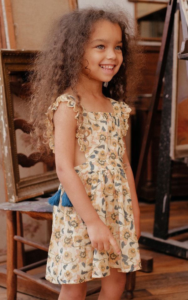 kids Louise Misha Mistinghette Dress - Cream Flowers kids Louise Misha Mistinghette Dress - Cream Flowers