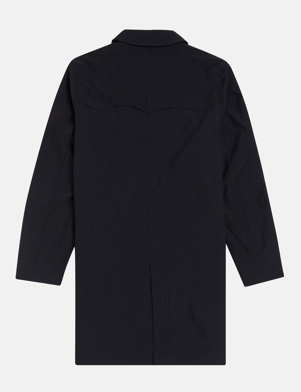 FRED PERRY BUTTON THROUGH MAC コート ブラック Fred Perry Men's Button Through Mac in Black Fred Perry