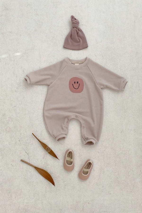 SMILE ONESIE (LIGHT OATMEAL) SMILE ONESIE (LIGHT OATMEAL)