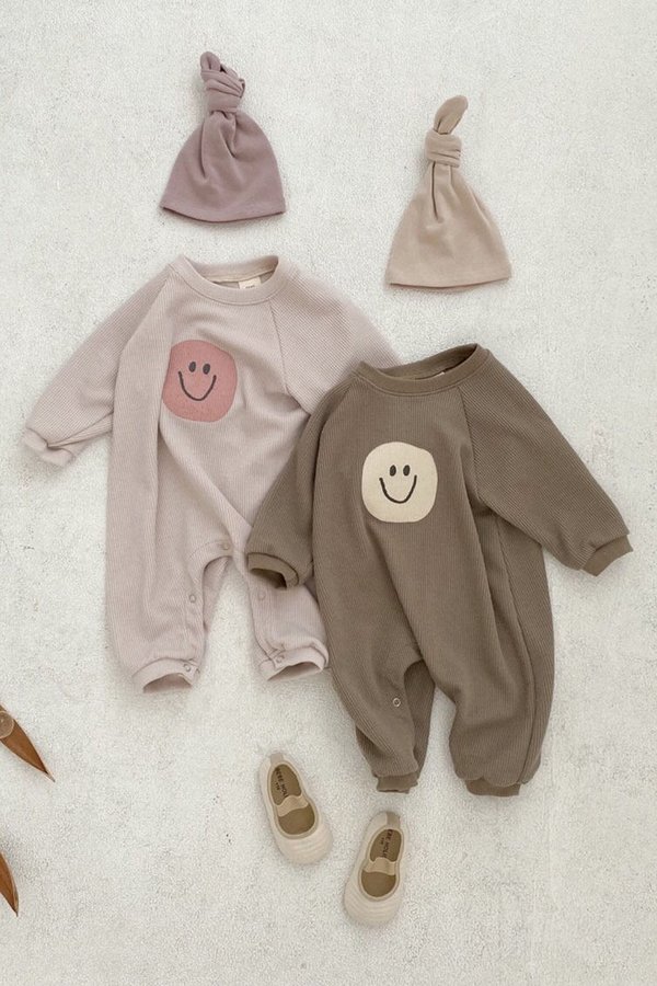 SMILE ONESIE (LIGHT OATMEAL) SMILE ONESIE (LIGHT OATMEAL)