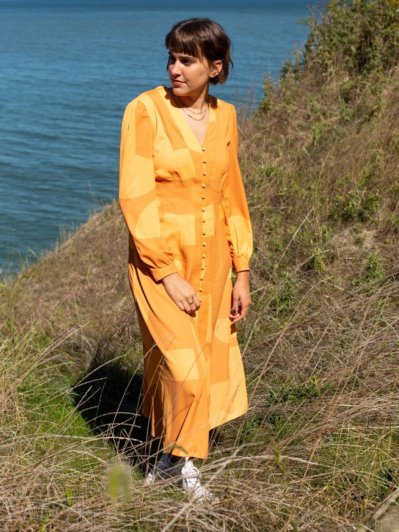 house of sunny orange dress Maxi dress