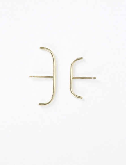 Kathleen Whitaker Gold Stitch Medium Earring Kathleen Whitaker Gold Stitch Medium Earring