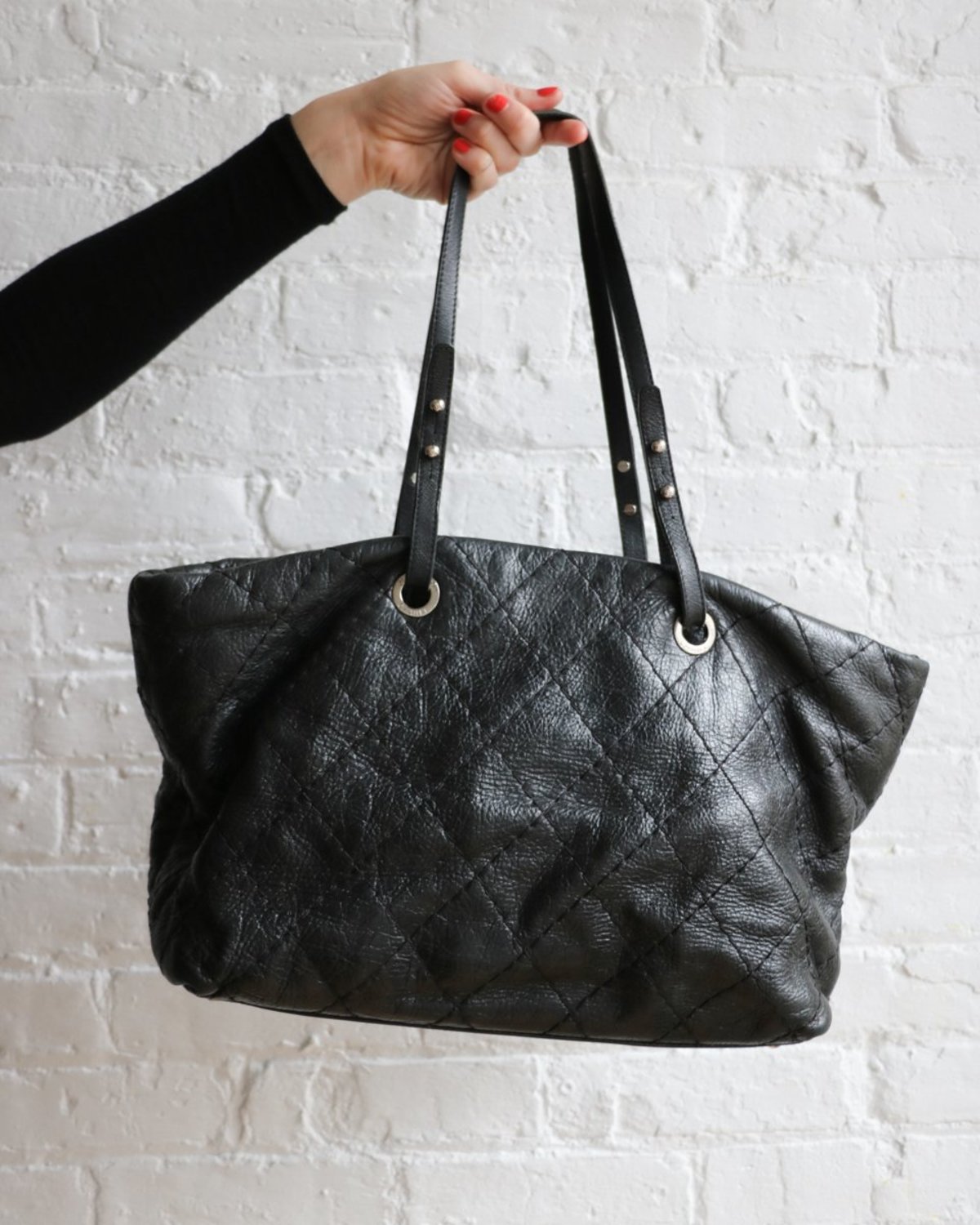 [pre-loved] Chanel On The Road Shopping Tote Bag - Black - Image 3 of 3