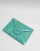 [pre-loved] Oscar de la Renta Embossed Envelope Clutch - Turquoise - Thumbnail 1