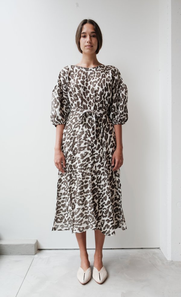 at Dawn. Linen Puff Sleeve Wrap Dress at Dawn. Linen Puff Sleeve Wrap Dress
