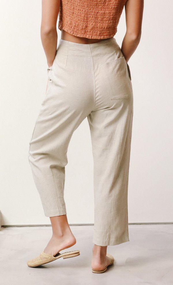 at Dawn. Two Button Trousers - Natural at Dawn. Two Button Trousers - Natural