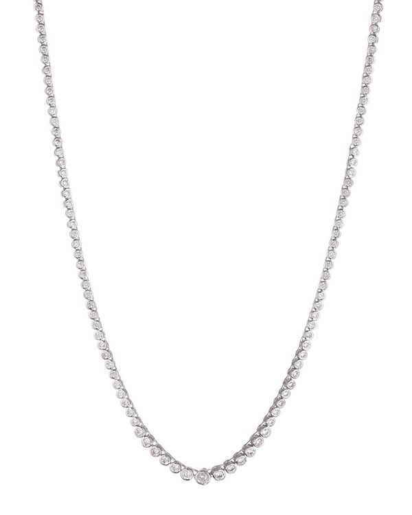 Ballier Bezel Tennis Necklace - Silver Ballier Bezel Tennis Necklace - Silver