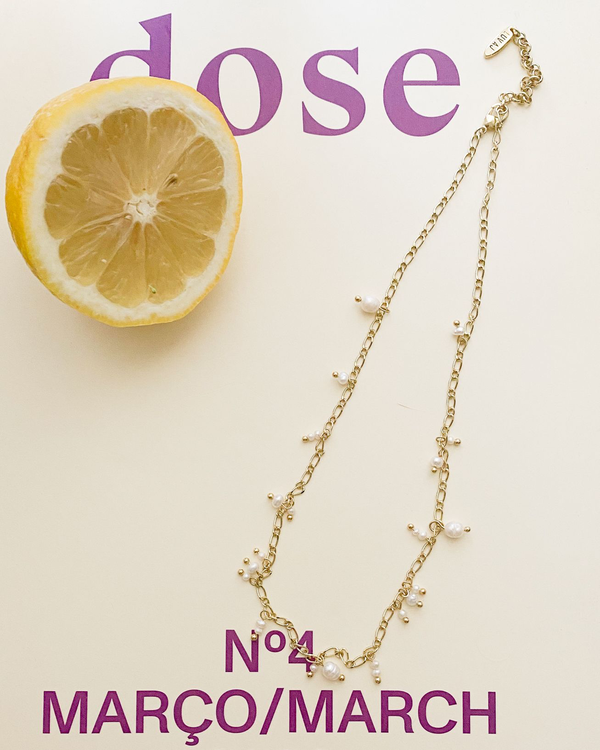 Pearl Drop Charm Necklace - Gold Pearl Drop Charm Necklace - Gold