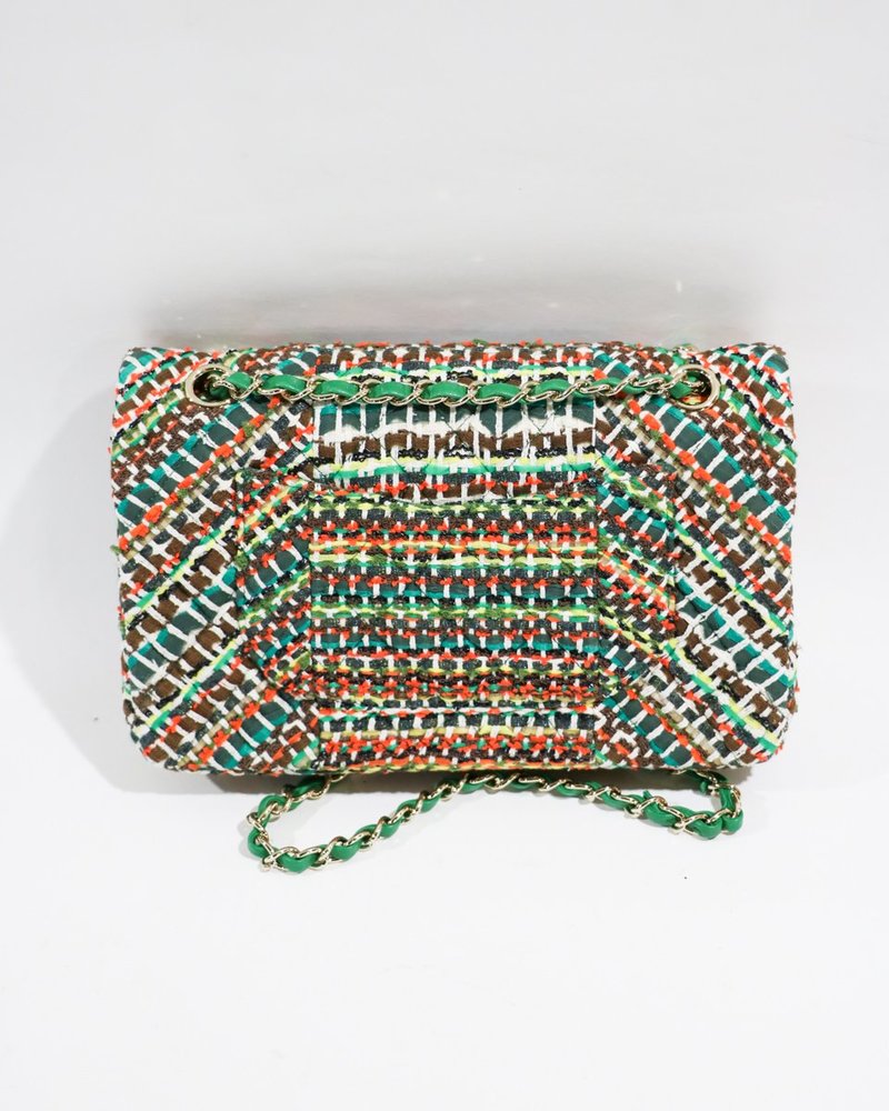 pre-loved] Chanel Tweed Embroidered Classic Flap Bag