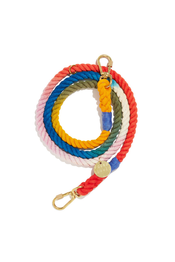 Found My Animal The Henri Ombre Cotton Rope Dog Leash, Adjustable Found My Animal The Henri Ombre Cotton Rope Dog Leash, Adjustable