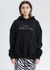 Ann Andelman Leopard Rhinestone Logo Hoodie - Black  - Thumbnail 2