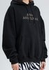 Ann Andelman Leopard Rhinestone Logo Hoodie - Black  - Thumbnail 3
