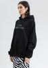 Ann Andelman Leopard Rhinestone Logo Hoodie - Black  - Thumbnail 4