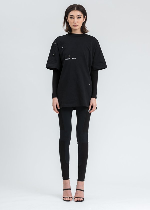 Heliot Emil Warped T-Shirt - Black | Garmentory