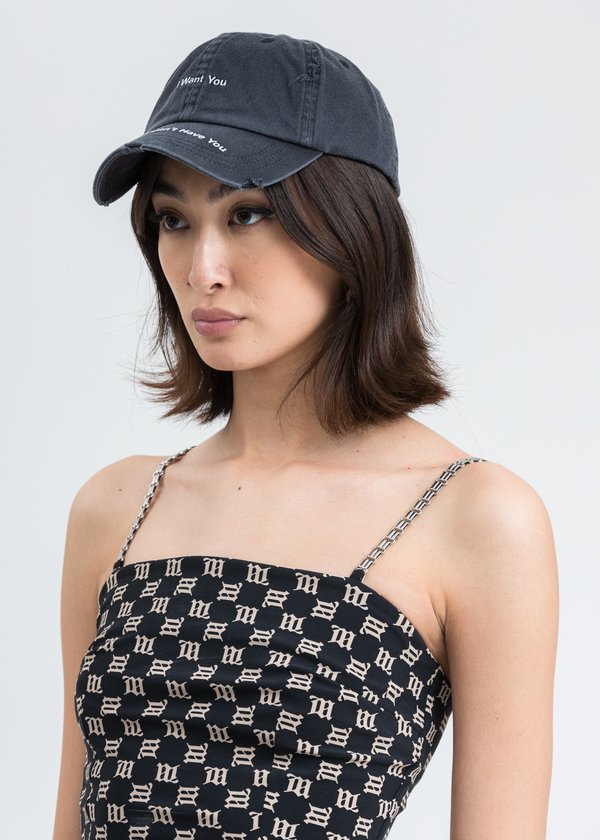 MISBHV WANT YOU Cap - Wash Black MISBHV WANT YOU Cap - Wash Black
