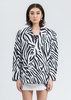 Ann Andelman Print Oversized Blazer - Zebra - Thumbnail 1