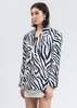 Ann Andelman Print Oversized Blazer - Zebra - Thumbnail 3