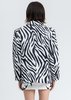 Ann Andelman Print Oversized Blazer - Zebra - Thumbnail 4