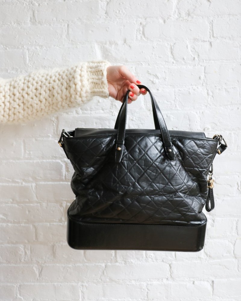 Chanel Large Gabrielle Tote Bag black Garmentory