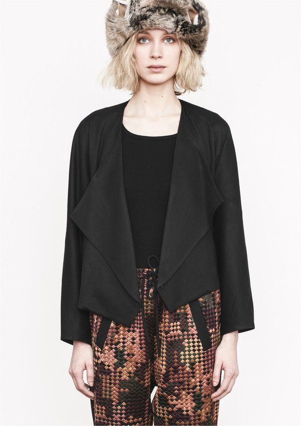 CARDIGAN - SHORT BLACK PLAIN CARDIGAN - SHORT BLACK PLAIN