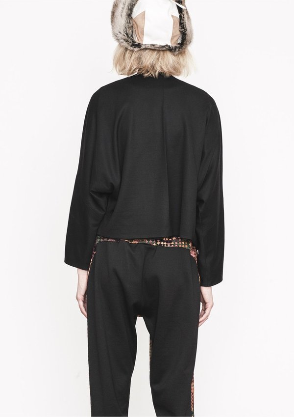 CARDIGAN - SHORT BLACK PLAIN CARDIGAN - SHORT BLACK PLAIN