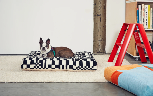 Dusen Dusen Embroidered Dog Beds - Black/White Dusen Dusen Embroidered Dog Beds - Black/White