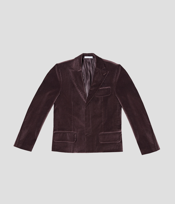 Unisex Carter Young Smoking Blazer - Coffee Mono Stripe Unisex Carter Young Smoking Blazer - Coffee Mono Stripe