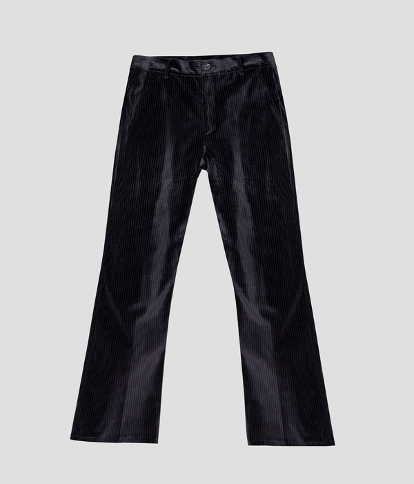 Unisex Carter Young Flared Trouser - Black Mono Stripe Unisex Carter Young Flared Trouser - Black Mono Stripe