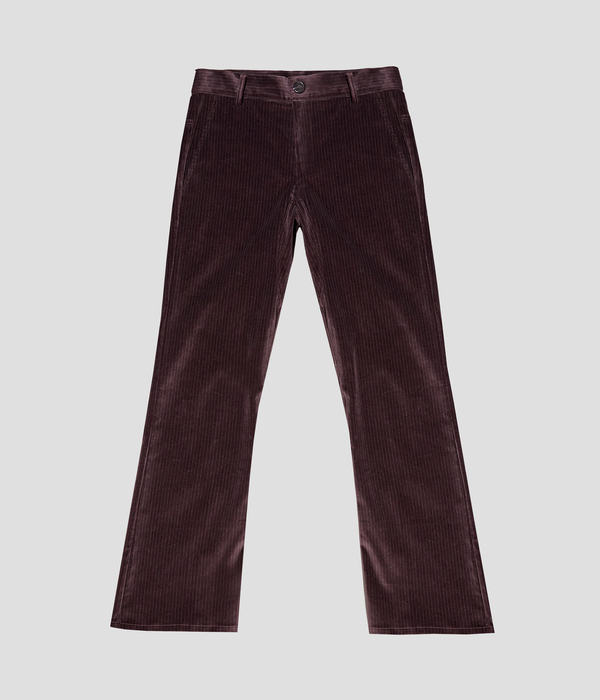 Unisex Carter Young Flared Trouser - Coffee Mono Stripe Unisex Carter Young Flared Trouser - Coffee Mono Stripe
