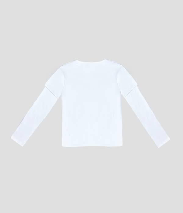 Unisex Carter Young Tiered Shirt - White/Black Unisex Carter Young Tiered Shirt - White/Black