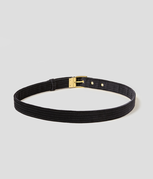 Unisex Carter Young Smoking Belt - Black Mono Stripe Unisex Carter Young Smoking Belt - Black Mono Stripe