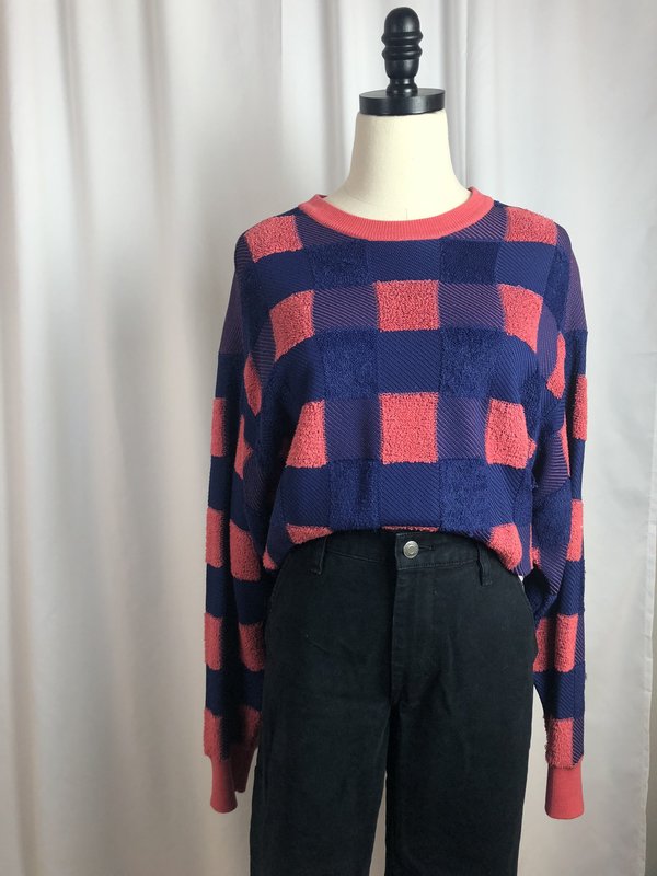 Pre-Loved Rag & Bone Checkered Sweater - Pink/Blue Pre-Loved Rag & Bone Checkered Sweater - Pink/Blue