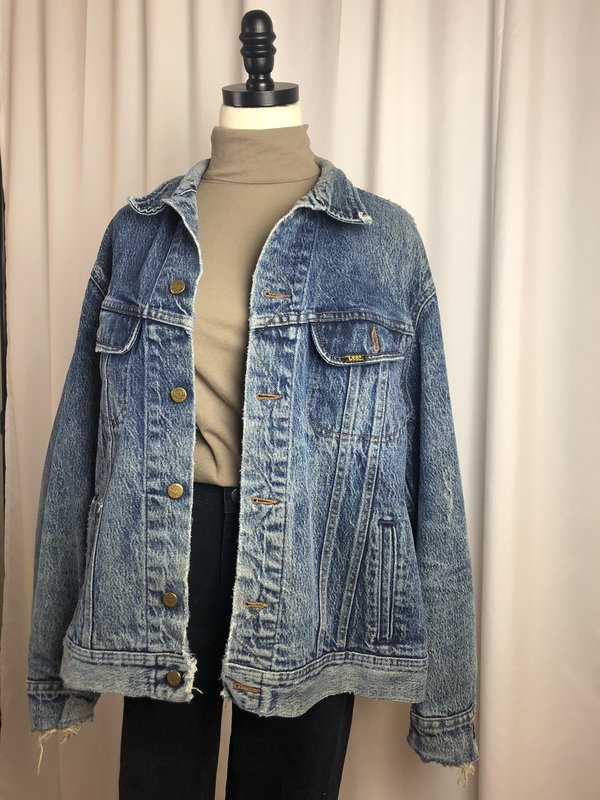 Vintage Lee Acid Wash Denim Jacket - acid wash denim Vintage Lee Acid Wash Denim Jacket - acid wash denim