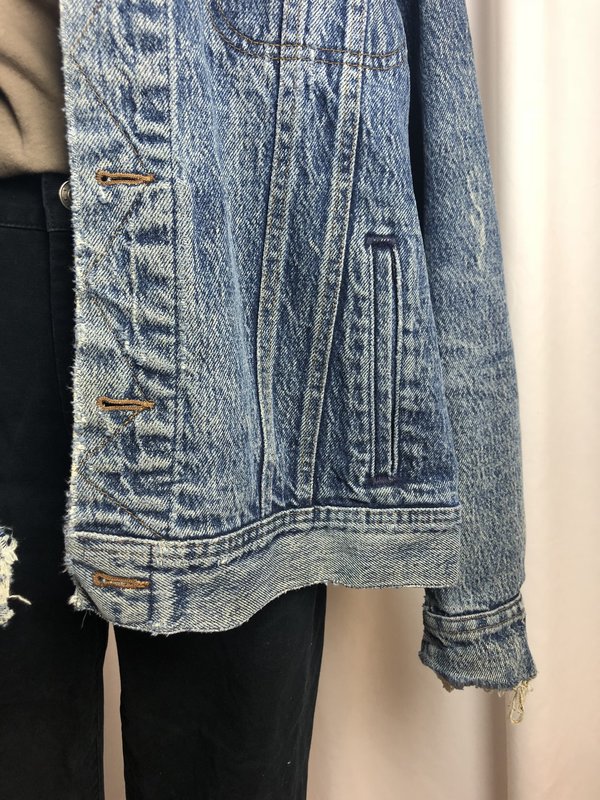 Vintage Lee Acid Wash Denim Jacket - acid wash denim Vintage Lee Acid Wash Denim Jacket - acid wash denim