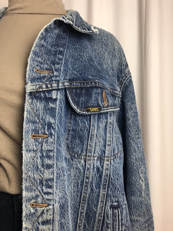 Vintage Lee Acid Wash Denim Jacket - acid wash denim Vintage Lee Acid Wash Denim Jacket - acid wash denim